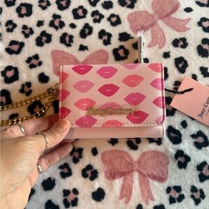 Juicy Couture Pink Lip Print Card Holder